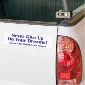 Gib nie auf autoaufkleber (Auf Lkw)