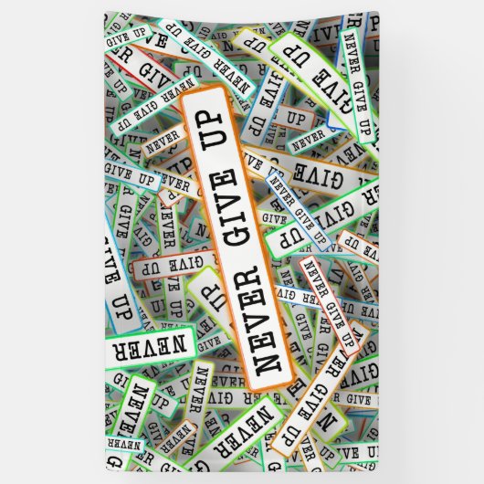 Gib nie auf banner (Vertikal)