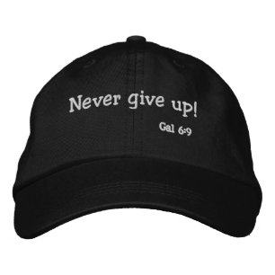 Gib nie auf! Bibelzitate anpassen Bestickte Baseballkappe