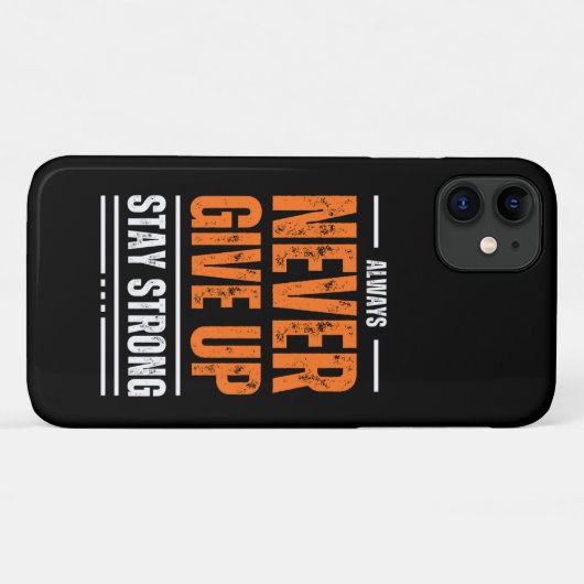 Gib nie auf Case-Mate iPhone hülle (Rückseite (Horizontal))