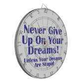 Gib nie auf dartscheibe (Vorderseite Links)