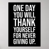 Gib nie auf - Erfolg Motivierend Poster (Vorne)