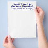 Gib nie auf flyer (Hand)