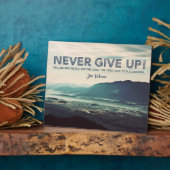 Gib nie auf fotoplatte (Seite)