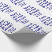 Gib nie auf geschenkpapier (Ecke)