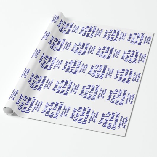 Gib nie auf geschenkpapier (Ungerollt)