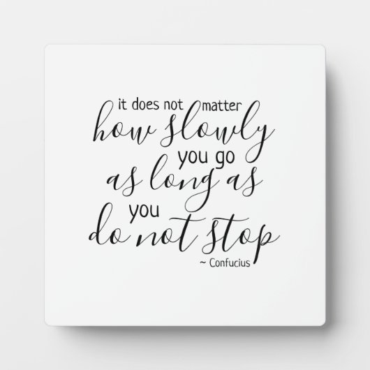 Gib nie auf, gib nicht die Plaque auf Fotoplatte (Vorderseite)