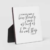 Gib nie auf, gib nicht die Plaque auf Fotoplatte (Vorderseite)