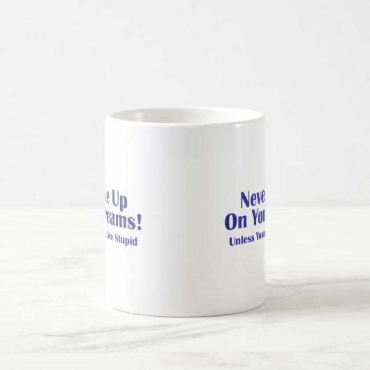 Gib nie auf kaffeetasse (Mittel)