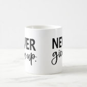 Gib nie auf kaffeetasse (Mittel)
