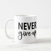 Gib nie auf kaffeetasse (Links)