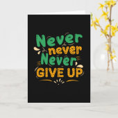 Gib nie auf karte (Gelbe Blume)