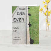 Gib nie auf! karte (Gelbe Blume)