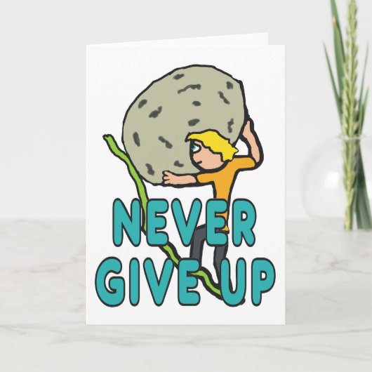 Gib nie auf karte (Vorderseite)