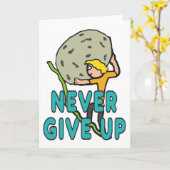 Gib nie auf karte (Gelbe Blume)