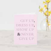 Gib nie auf karte (Gelbe Blume)