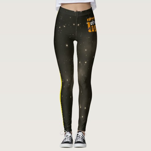 Gib nie auf leggings (Vorderseite)