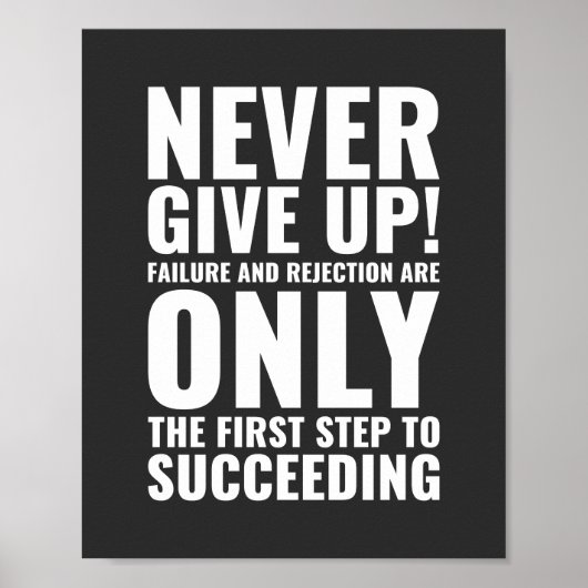 Gib nie auf! | Motivierend Angebot Poster (Vorne)