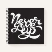 Gib nie auf notizbuch (Vorderseite)