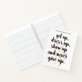 Gib nie auf notizbuch (Innenseite)