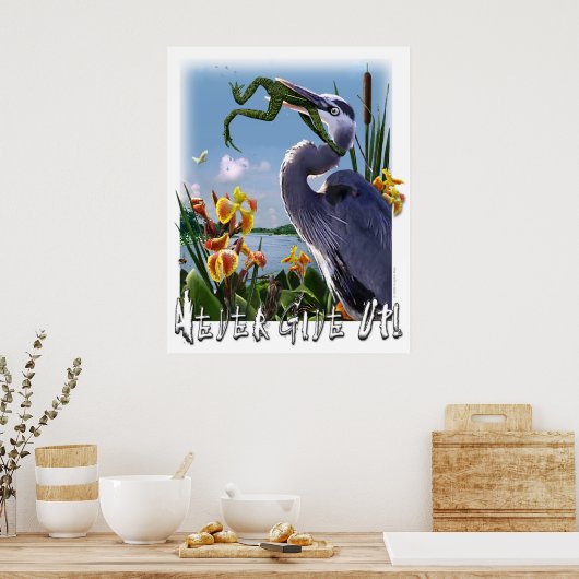 Gib nie auf! poster (Küche)