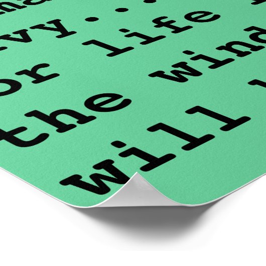 Gib nie auf poster (Ecke)