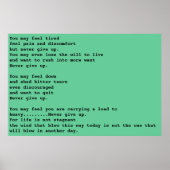 Gib nie auf poster (Vorne)