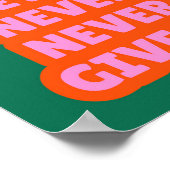 Gib nie auf poster (Ecke)