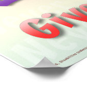 Gib nie auf poster (Ecke)