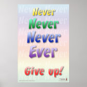 Gib nie auf poster (Vorne)