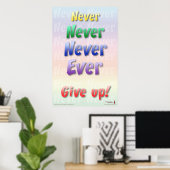 Gib nie auf poster (Heimbüro)