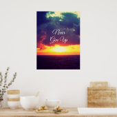 Gib nie auf poster (Küche)