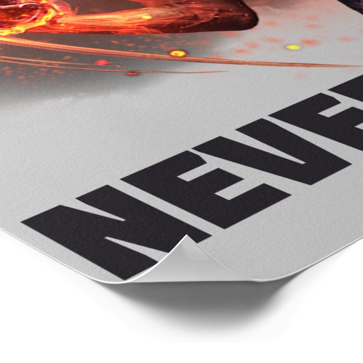 Gib nie auf poster (Ecke)