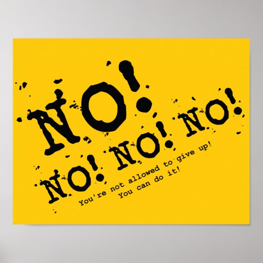 Gib nie auf poster (Vorne)