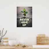 Gib nie auf poster (Küche)