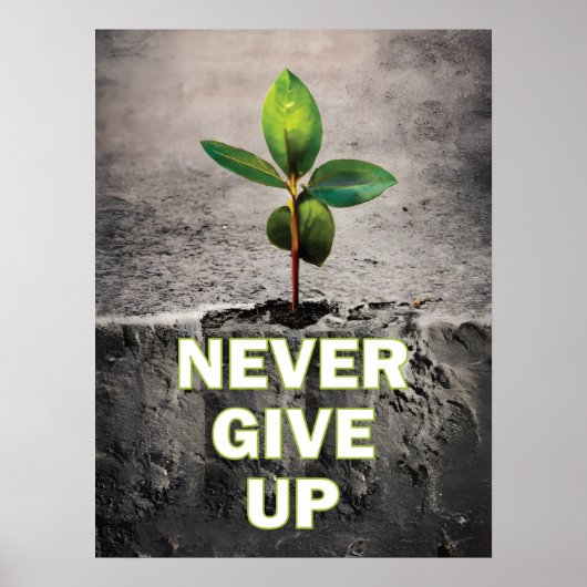 Gib nie auf poster (Vorne)