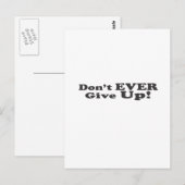 Gib nie auf! postkarte (Vorne/Hinten)