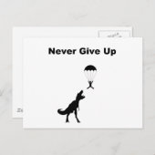 Gib nie auf postkarte (Vorne/Hinten)