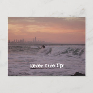 Gib nie auf! postkarte