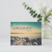 Gib nie auf postkarte (Stehend Vorderseite)