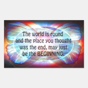 Gib nie auf rechteckiger aufkleber