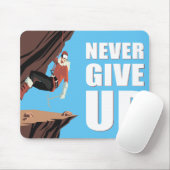 Gib nie auf! Rock Climbing Mousepad (Mit Mouse)
