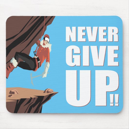 Gib nie auf! Rock Climbing Mousepad (Vorne)