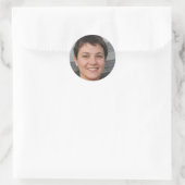 Gib nie auf runder aufkleber (Tasche)