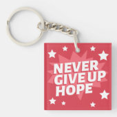 Gib nie auf schlüsselanhänger (Vorderseite)