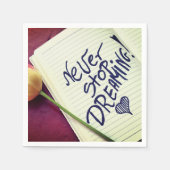 Gib nie auf serviette (Vorderseite)