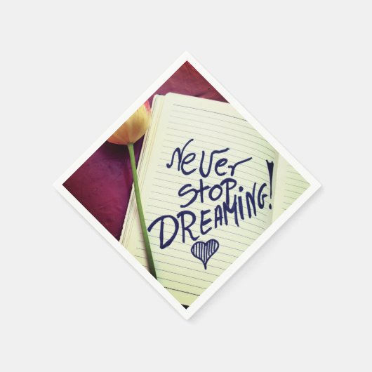 Gib nie auf serviette (Ecke)