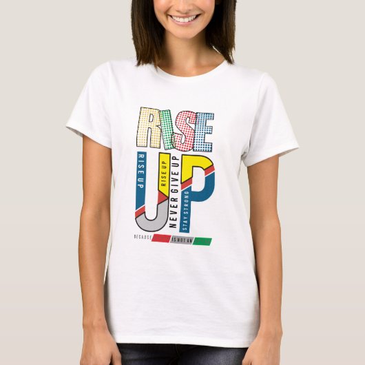 Gib nie auf T-Shirt (Vorderseite)