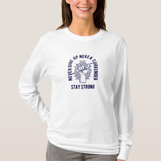 Gib nie auf T-Shirt (Vorderseite)