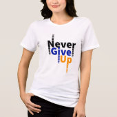 Gib nie auf Tri-Blend shirt (Vorderseite)